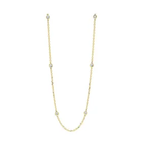14KT Yellow Gold & Diamond Diamonds By The Yard Bracelet & Necklace Neckwear Necklace  - 1/4 ctw