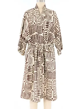 1950s Block Printed Kimono