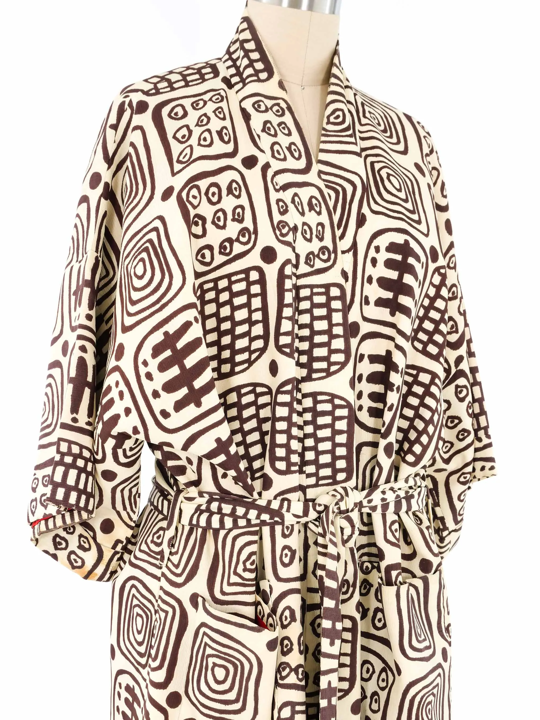 1950s Block Printed Kimono