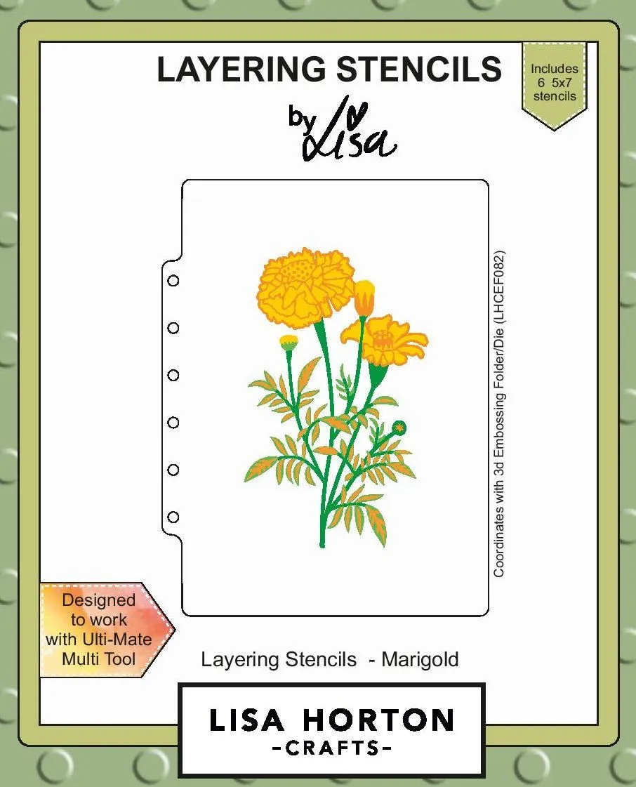 5x7 Marigold Layering Stencils