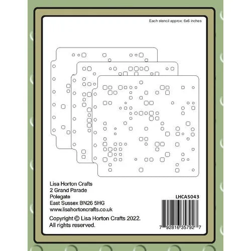 6x6 Layering Stencils - Abstract Squares