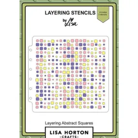 6x6 Layering Stencils - Abstract Squares