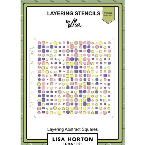 6x6 Layering Stencils - Abstract Squares
