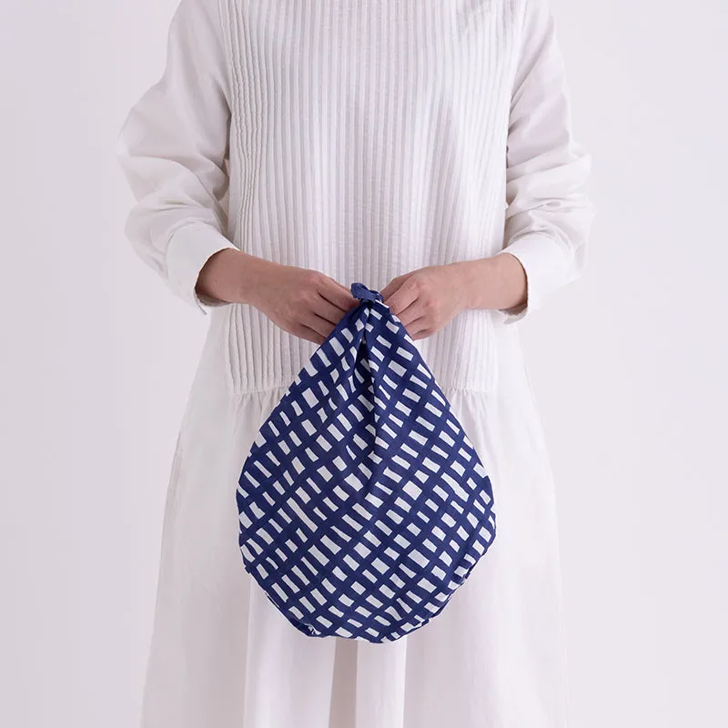70 minä perhonen Organic Cotton sora check Navy blue