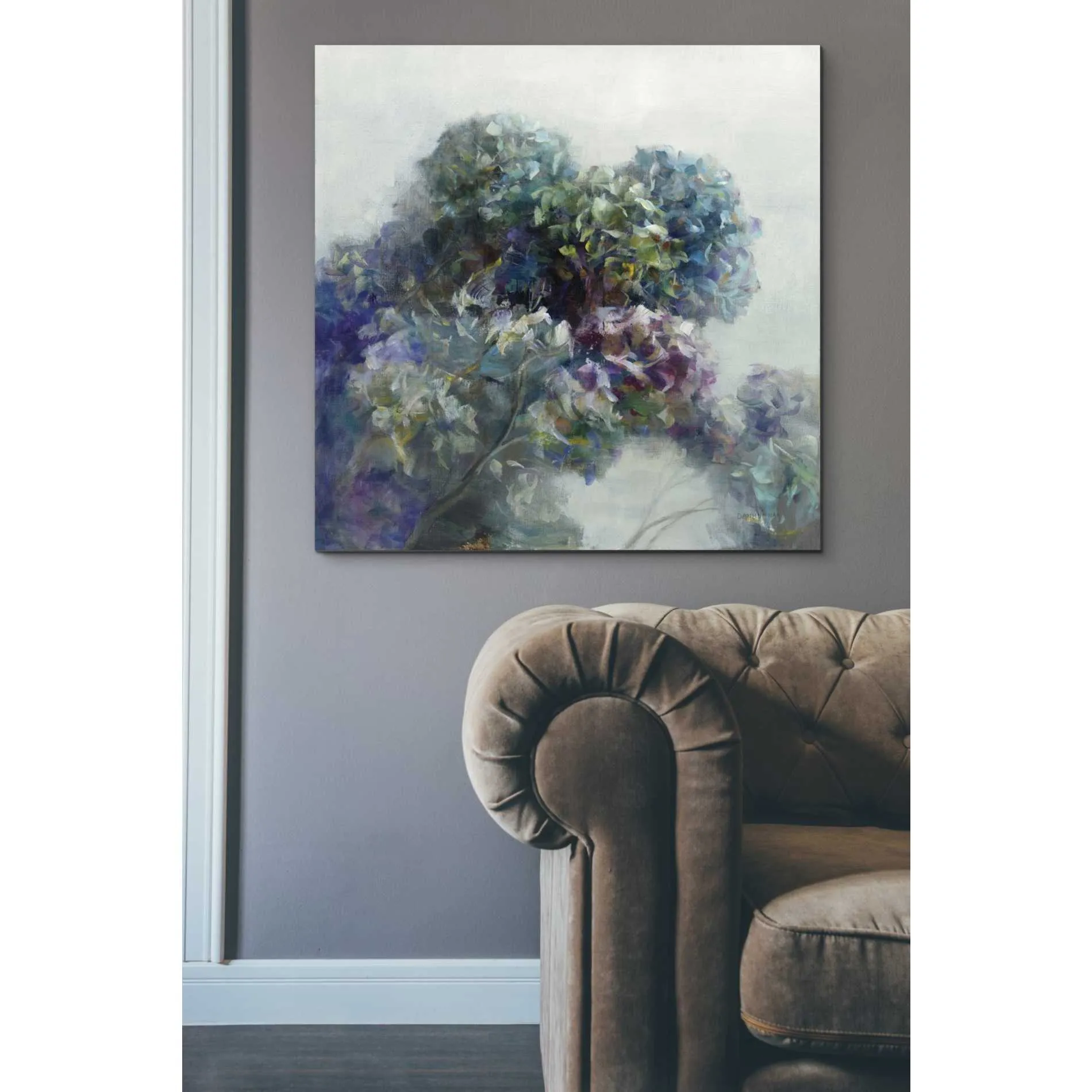 'Abstract Hydrangea' by Danhui Nai, Canvas Wall Art