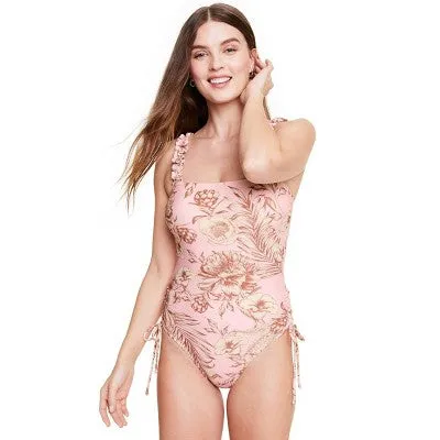 Agua Bendita Women's Flutter Sleeve One Piece Swimsuit Medium Coverage