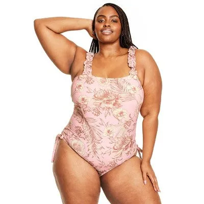 Agua Bendita Women's Flutter Sleeve One Piece Swimsuit Medium Coverage