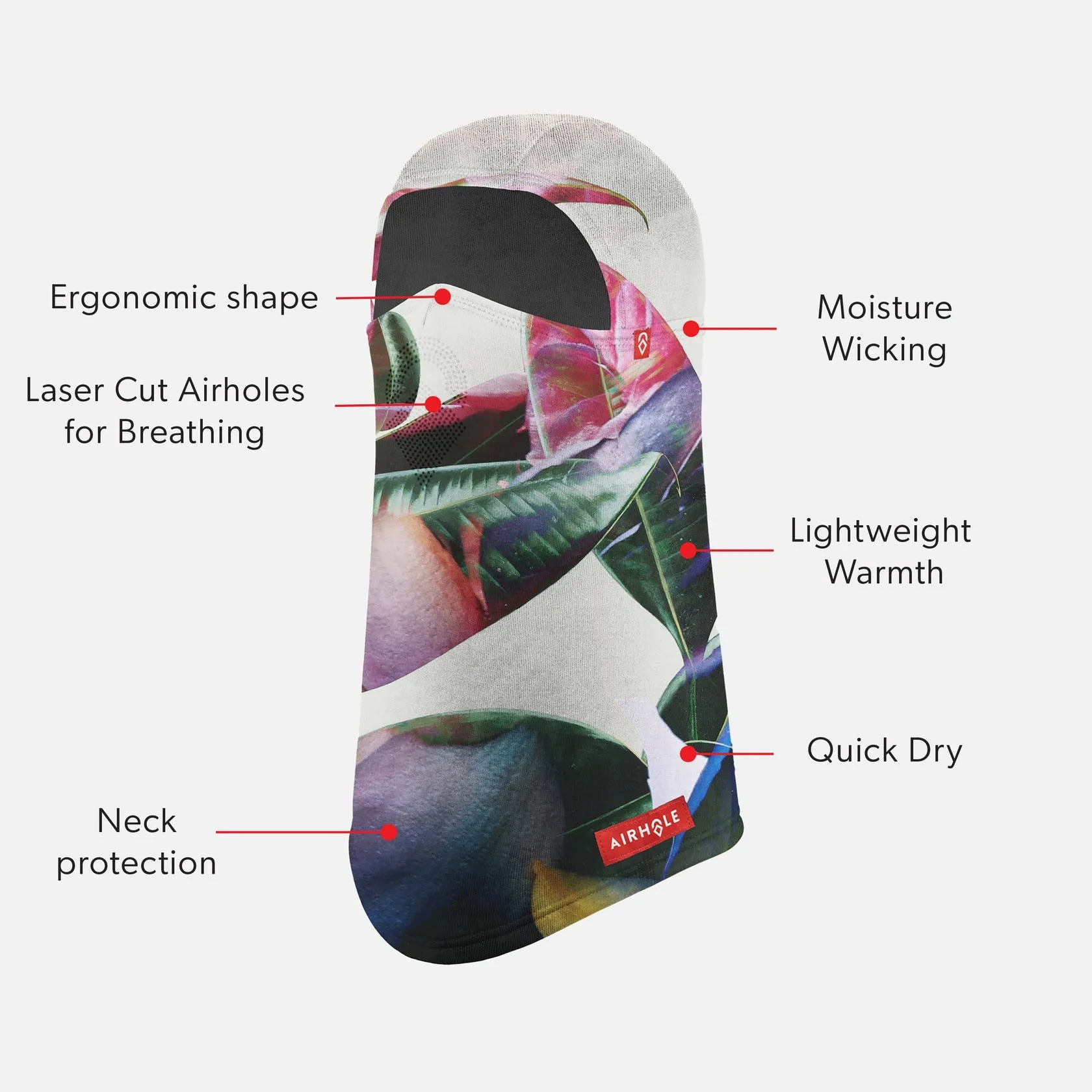 Airhole Laser Drytech Thermal Fleece Balaclava - Tropics