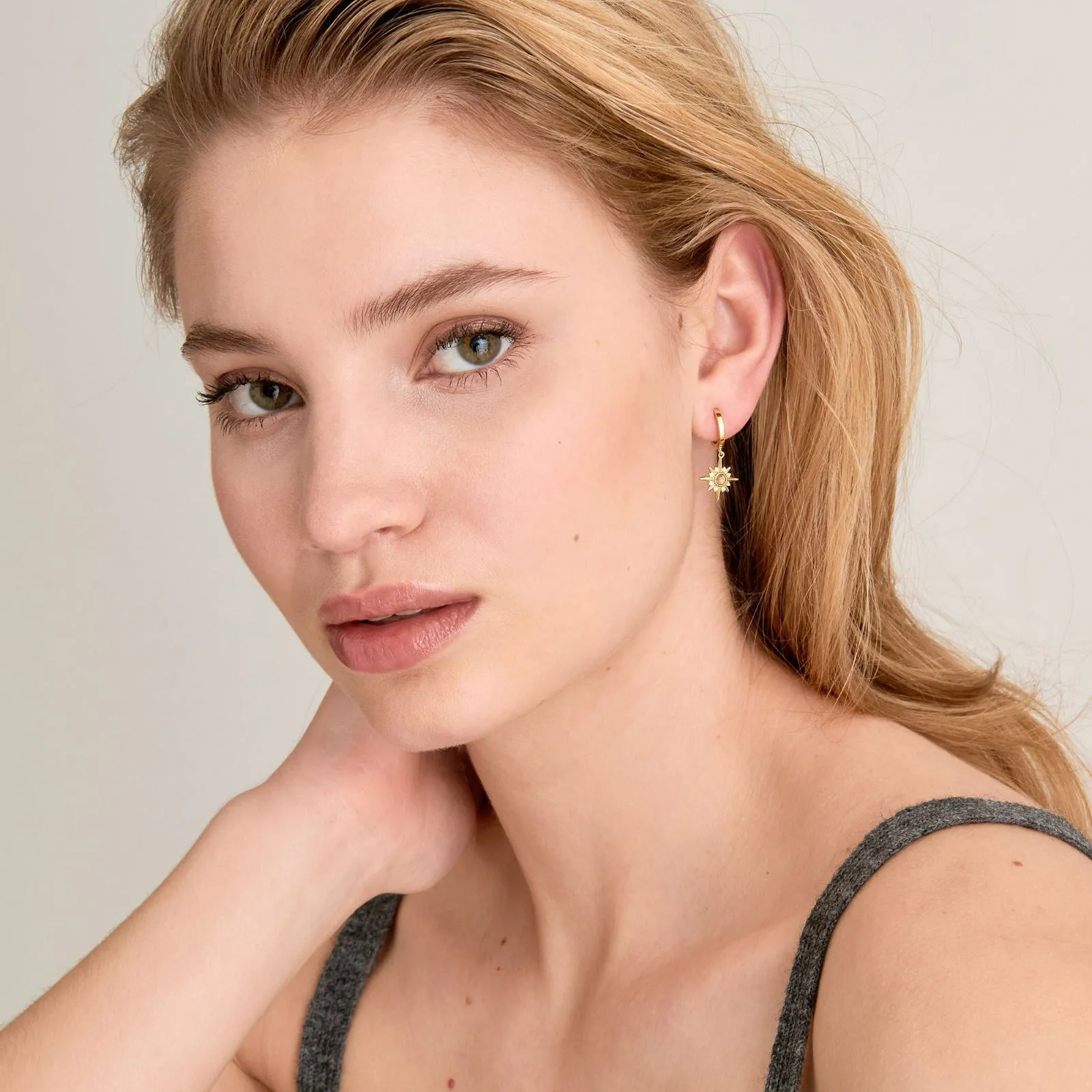 Ania Haie Sterling Silver & Gold Plated Labradorite Midnight Star Huggies