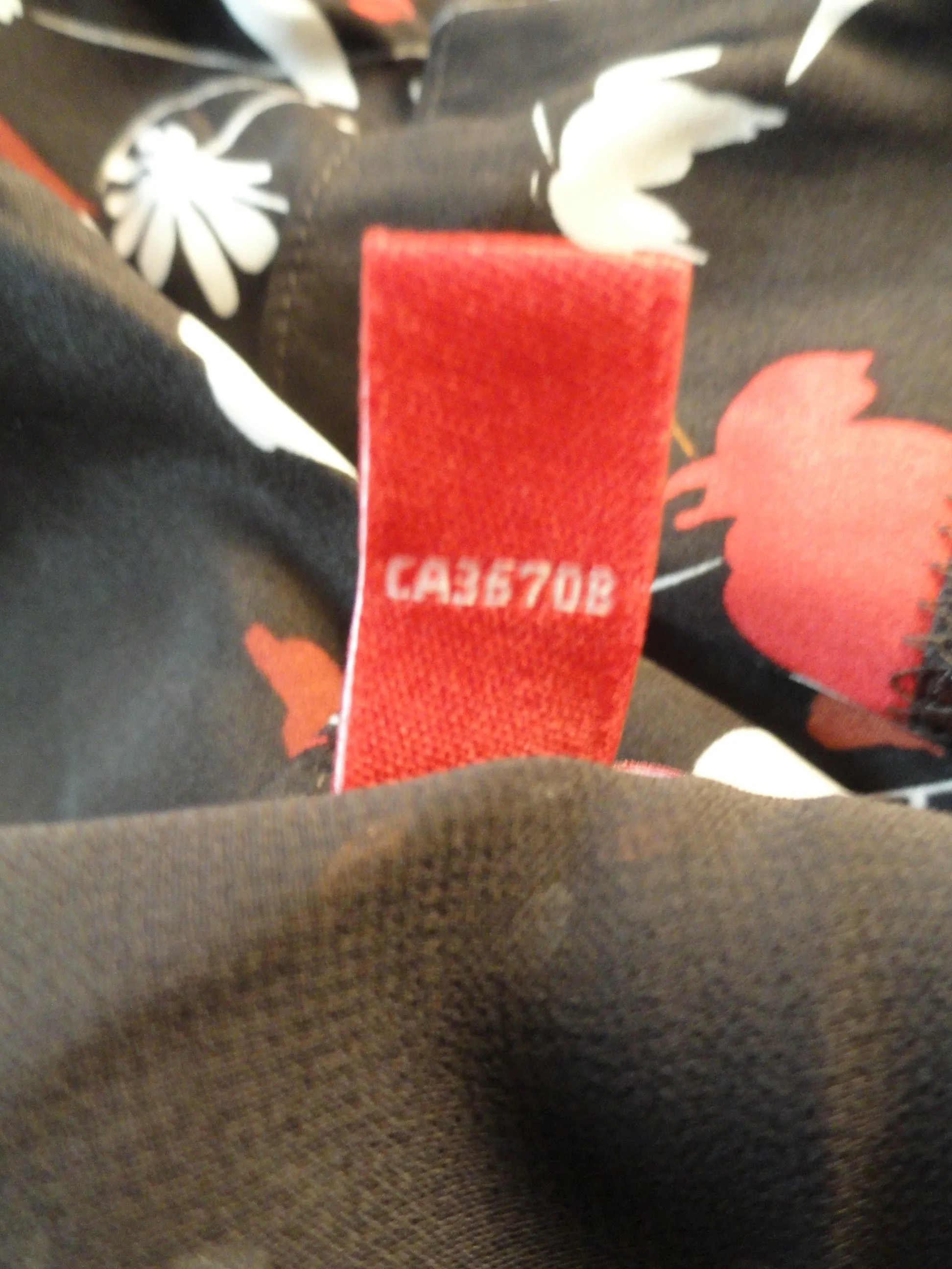 Anne Klein Black Silk Skirt with Floral Print Size 12 SKU 000094