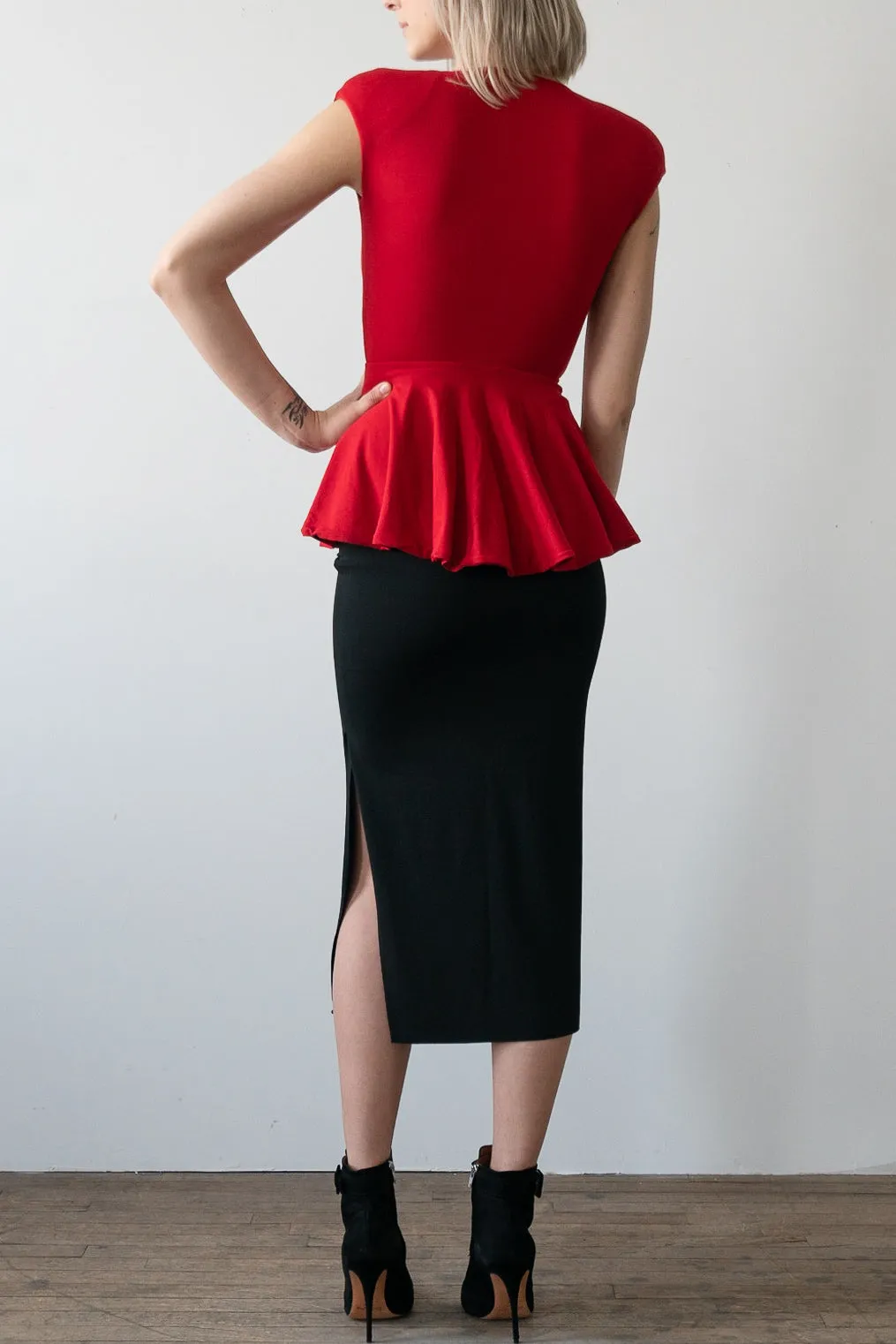 Archival Rare V Neck Peplum