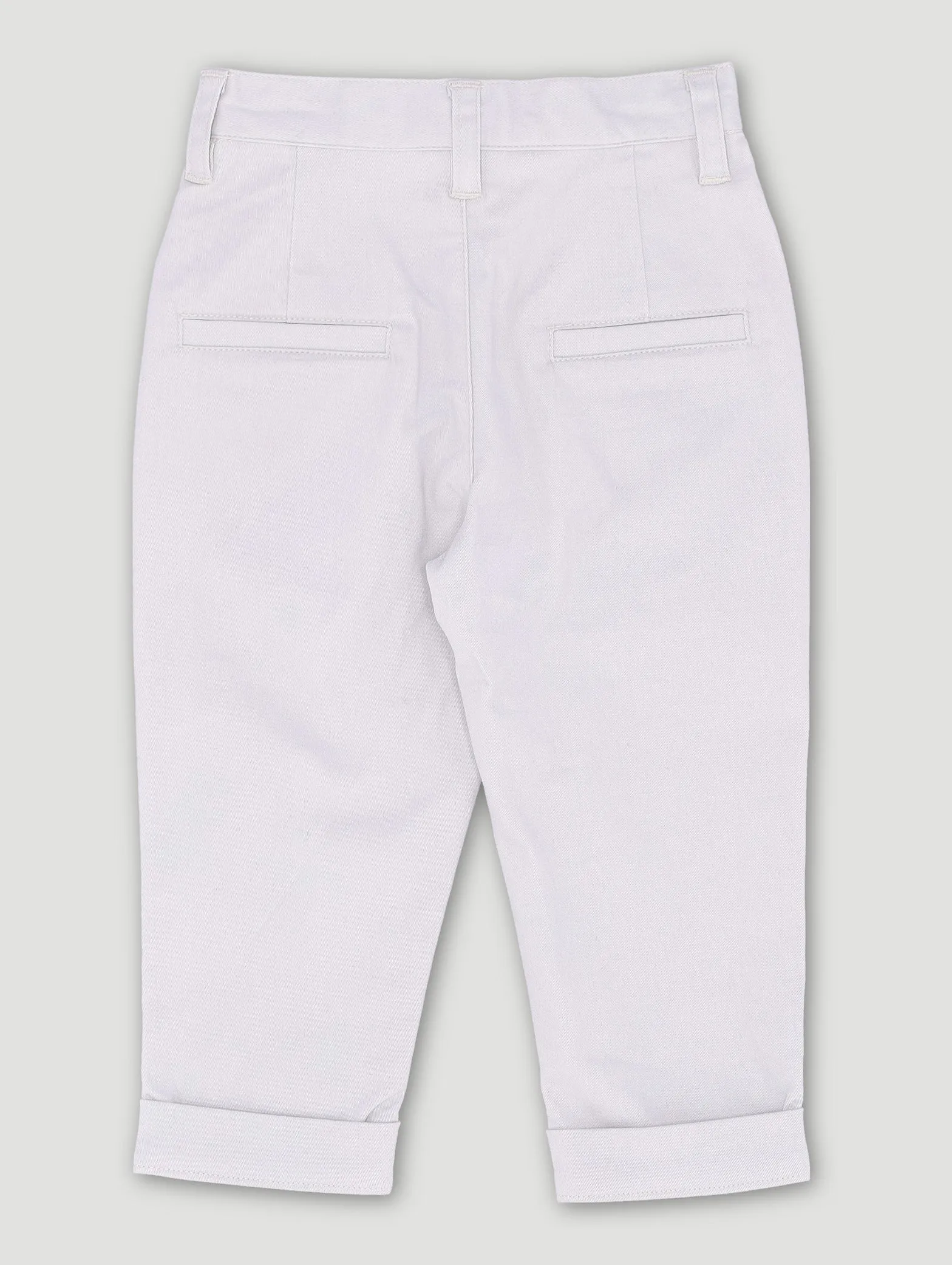 Baby Boys Grey Twill Chino Pants