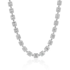 Baguette Cut Mix Tennis Chain - 10mm