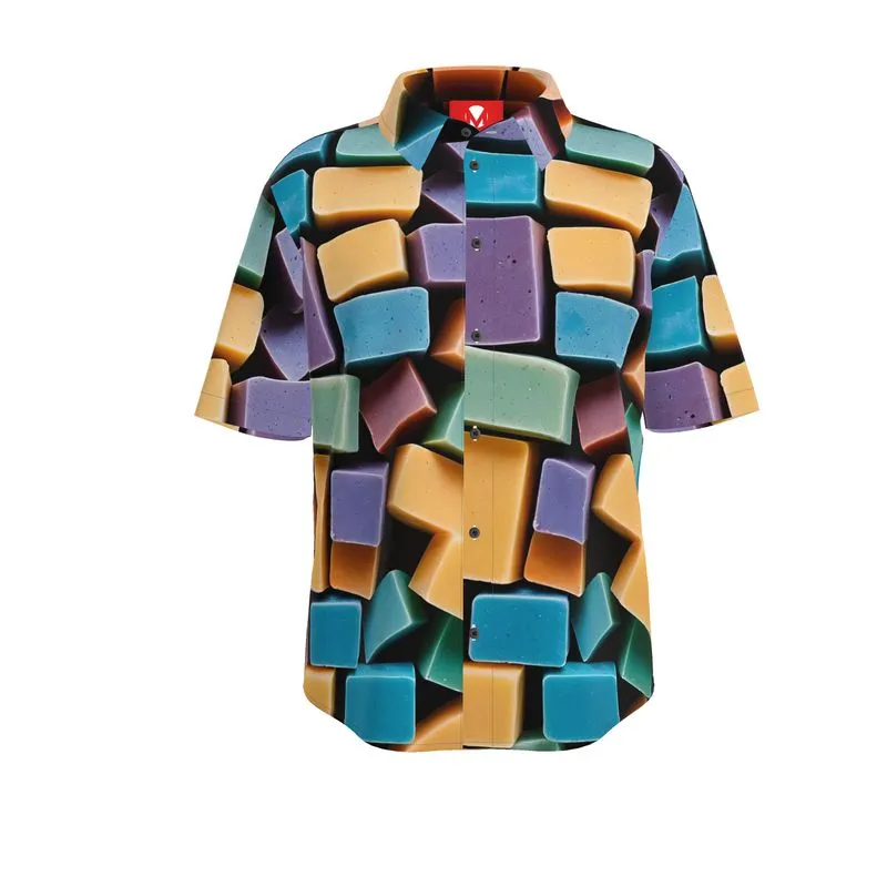 Bars of Soap Button Down Short Sleeve Shirt