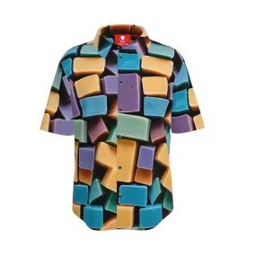 Bars of Soap Button Down Short Sleeve Shirt