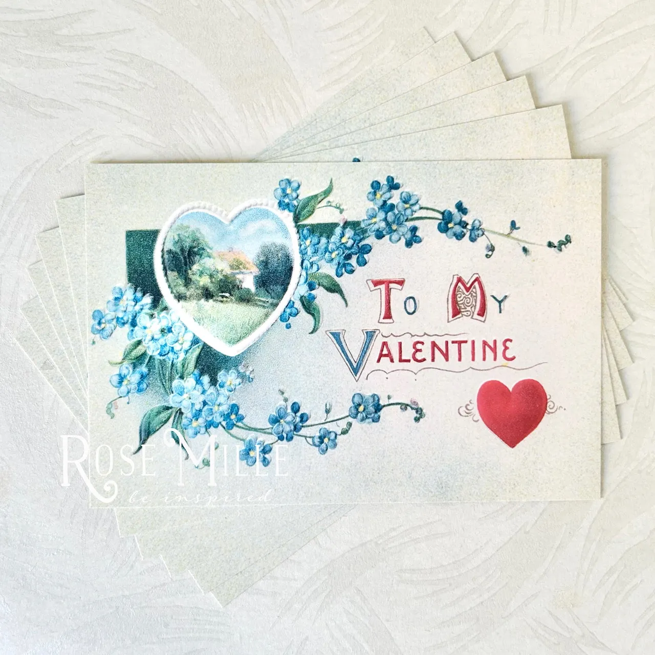 Be My Valentine - Layering PostCards