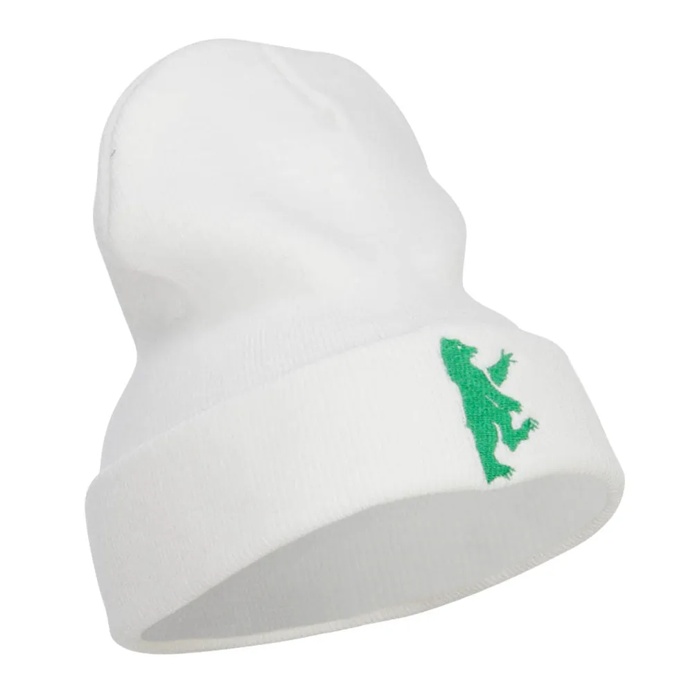 Bear Island Embroidered Long Beanie