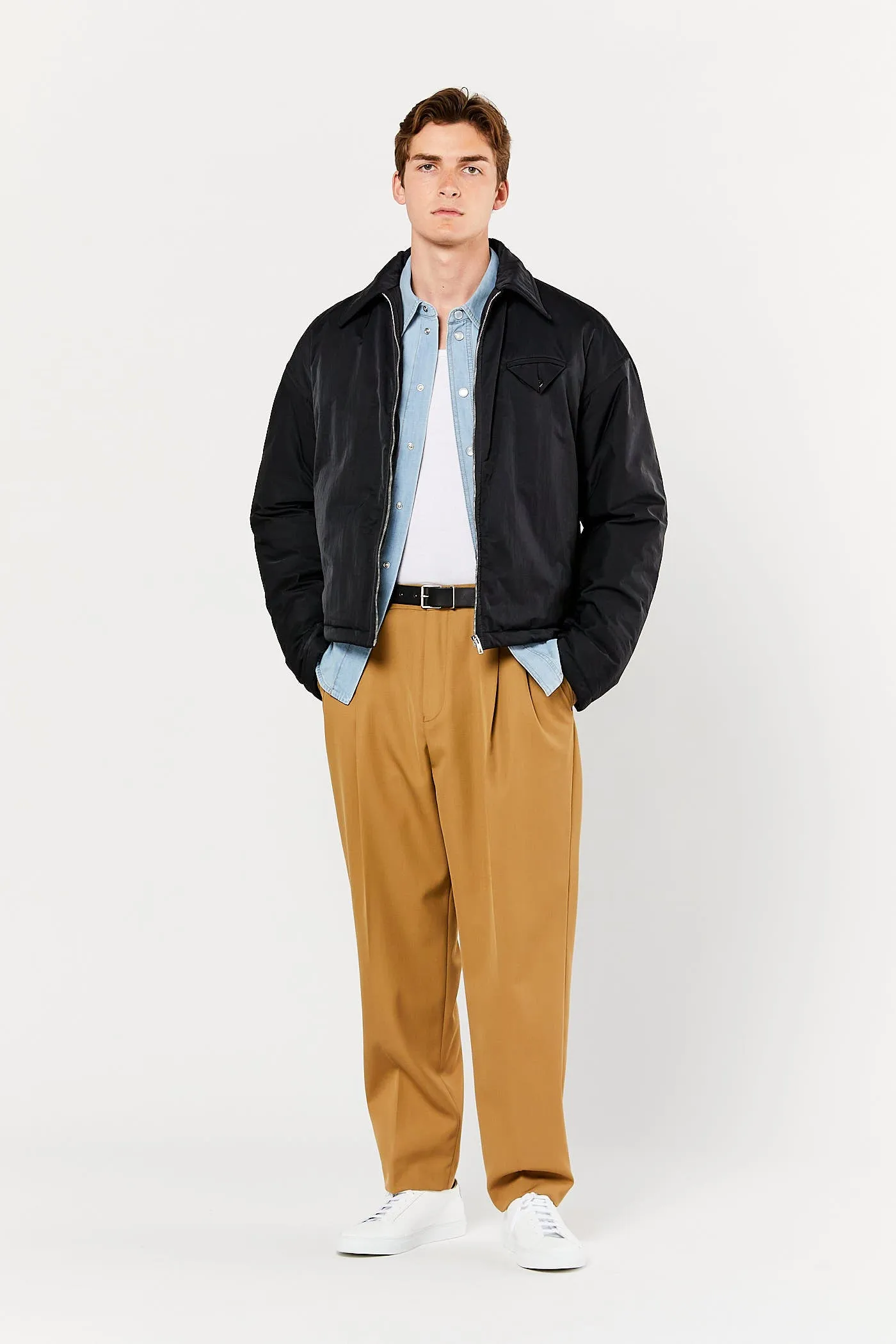 Black Padded Tech Nylon Blouson