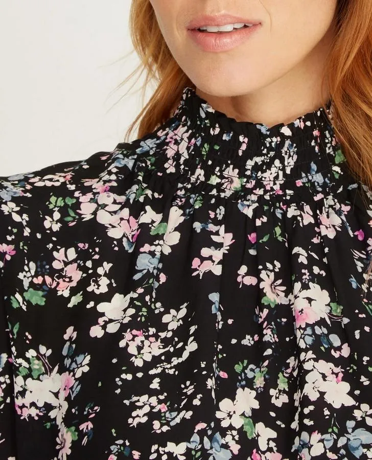 Blossoms High Neck Blouse