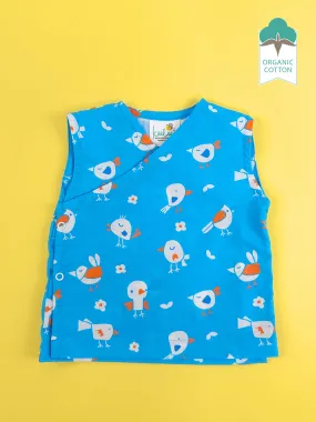 Blue Birdie - Organic Cotton Printed Baby Jabla