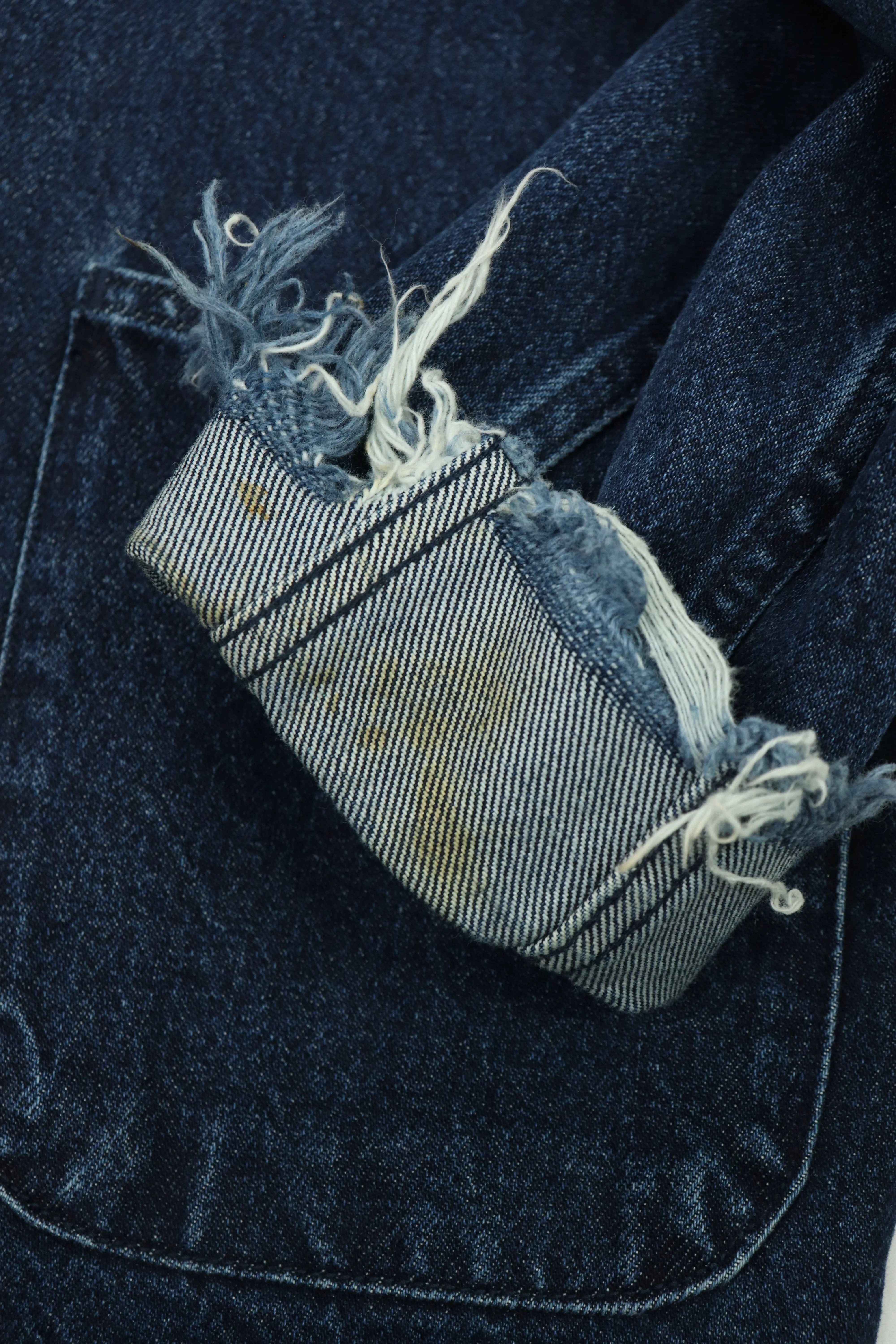 Blue denim overcoat - size XS