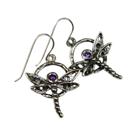 Bluenoemi Israeli Jewelry Dragonfly Artistic Earrings for Women
