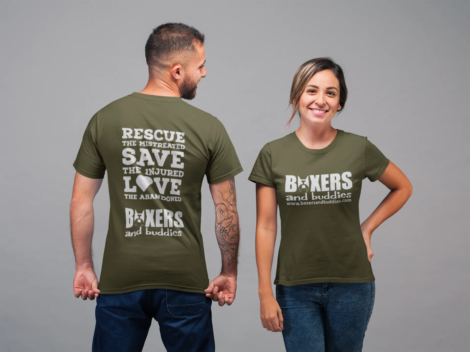 Boxers and Buddies Unisex Tee (available in several colors)