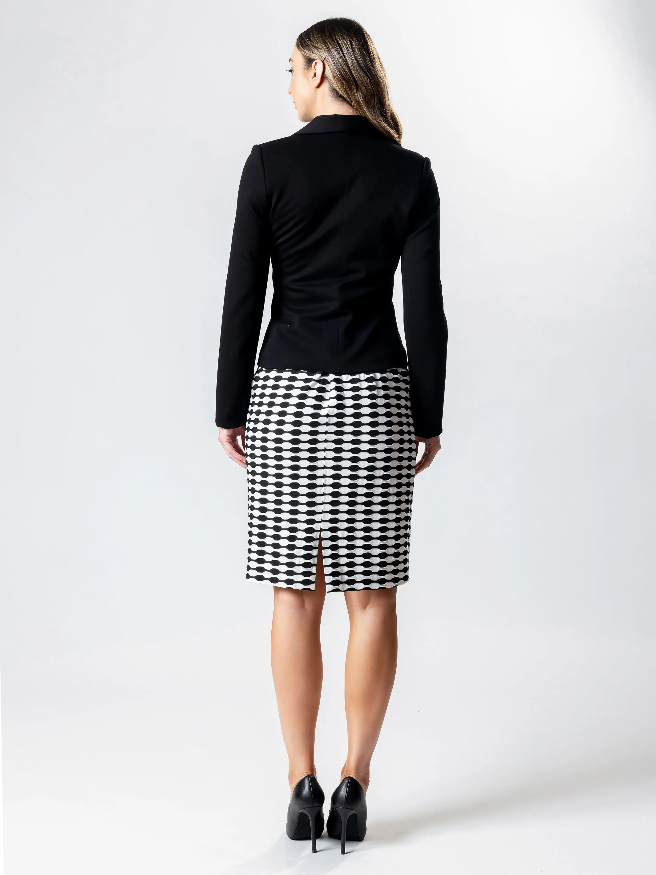 CAMBRIDGE Rib Panelled Business Biker Jacket