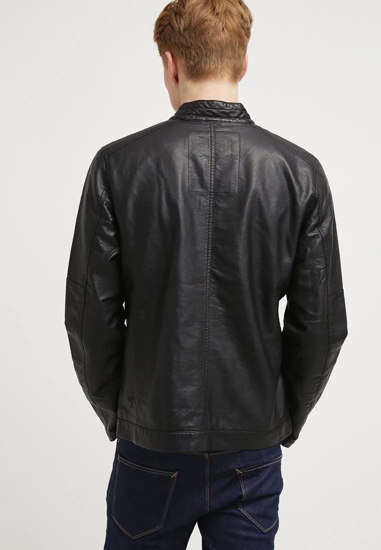Casa Black Leather Jacket Men Biker Motorcycle