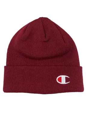 Champion Unisex Active C Logo Beanie <BR> ZYPTN MAROON