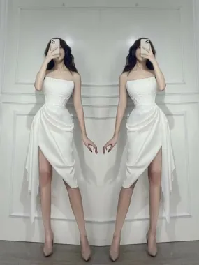 Charming Prom Dress White Evening Dress   fg2715