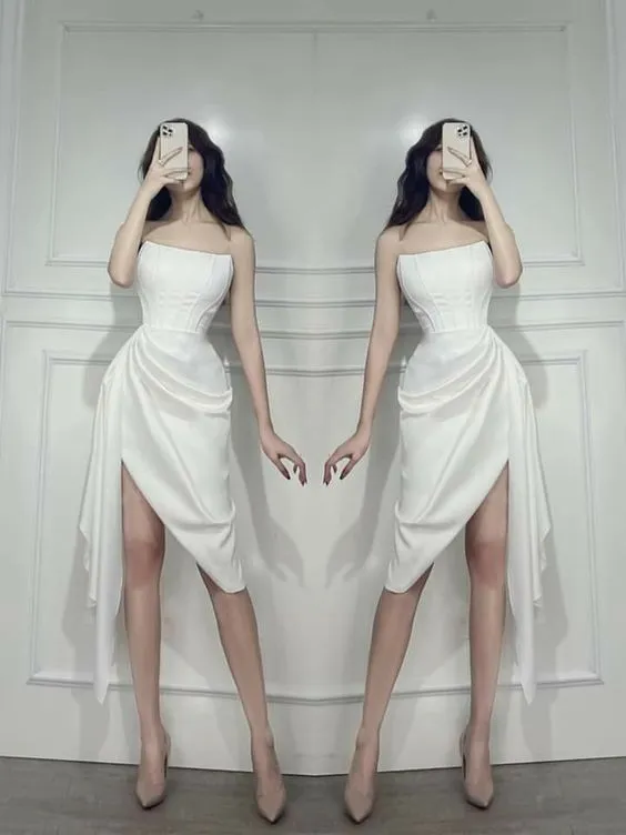 Charming Prom Dress White Evening Dress   fg2715