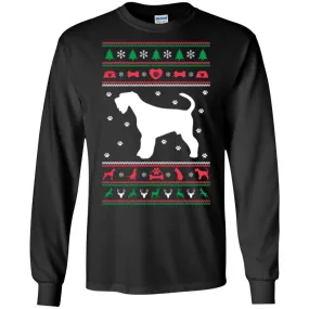 Christmas Airedale Dog Men Long SLeeve Shirt
