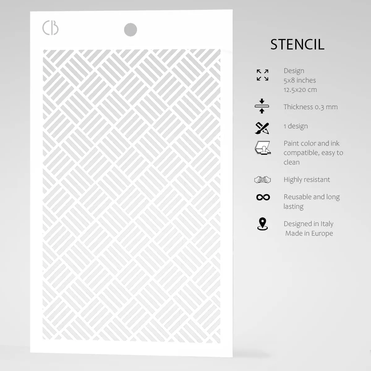 Ciao Bella Texture Stencil 5"x8" Rug