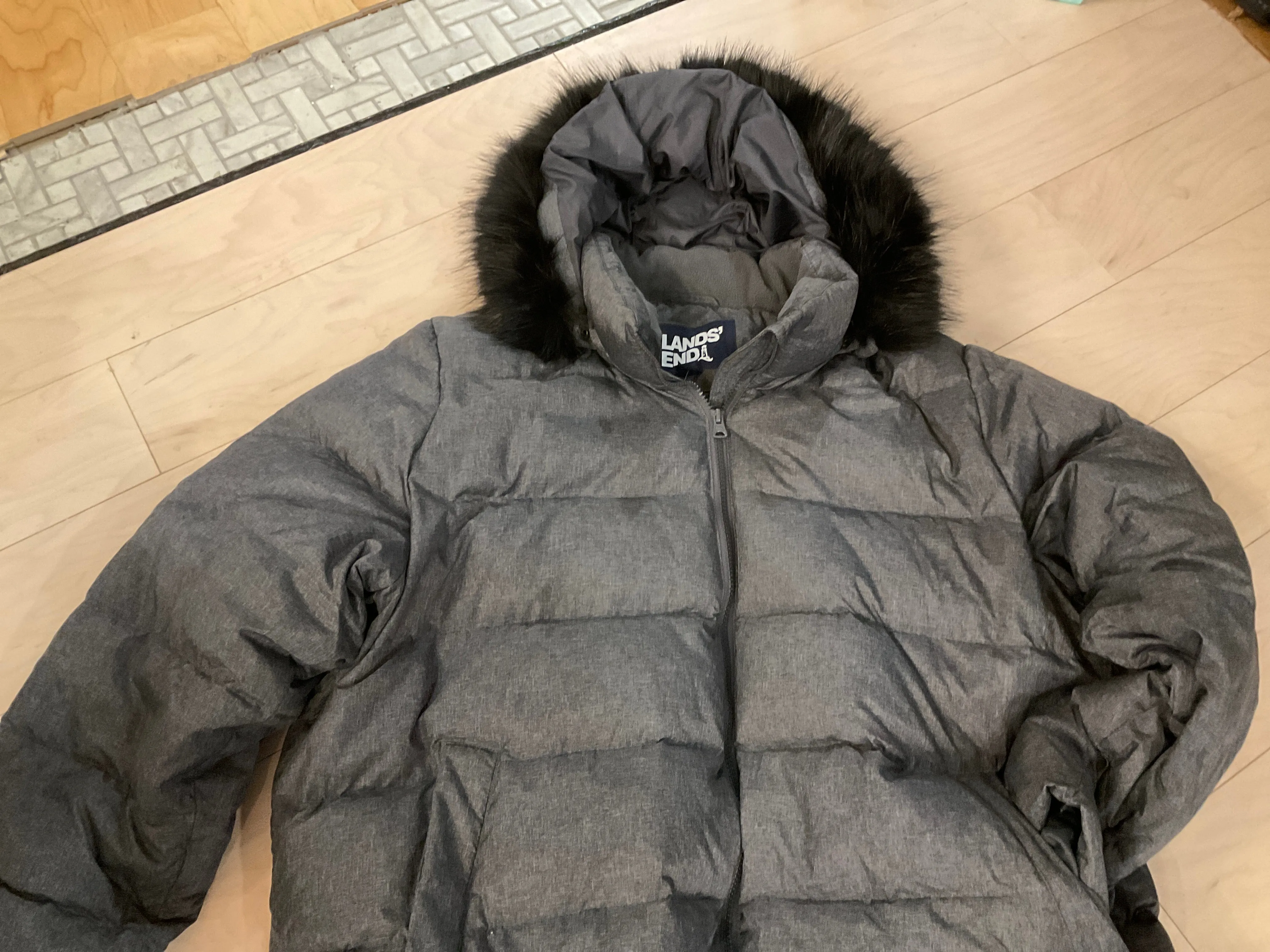 {{ClientCode}} GRAY LANDS END JACKET, 2X