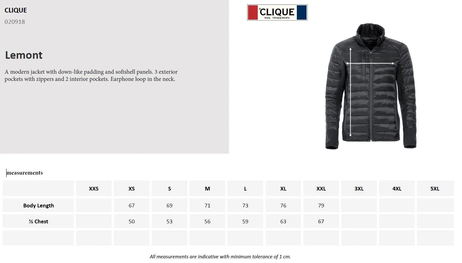 Clique Lemont Men's Jacket | Quilted Lightweight Puffer | Softshell Panels | 3 Colours | XS-2XL