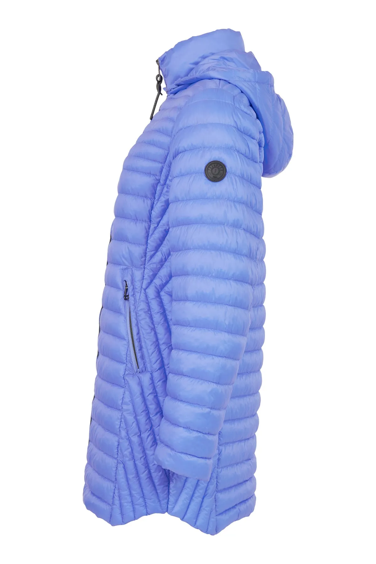 Cobalt Puffer Jacket With Zip Pockets