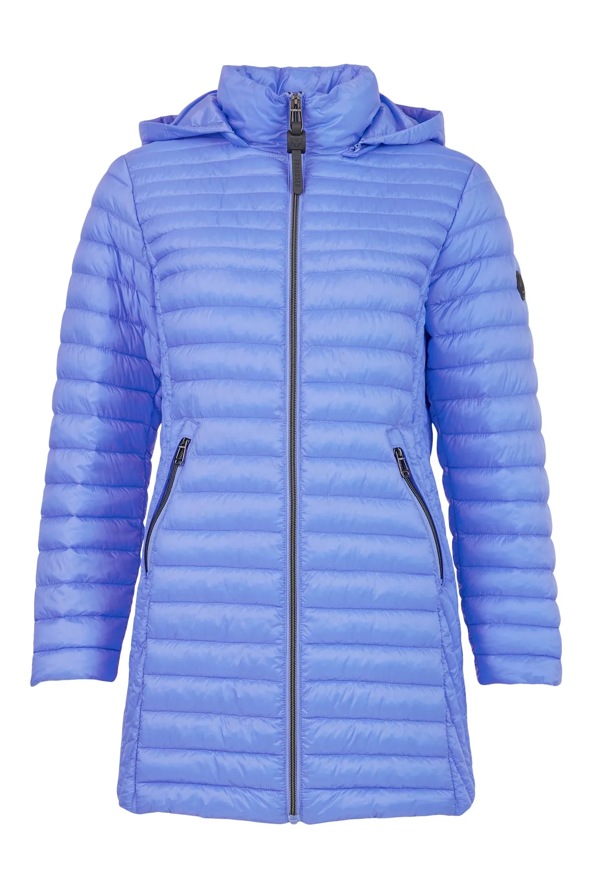 Cobalt Puffer Jacket With Zip Pockets