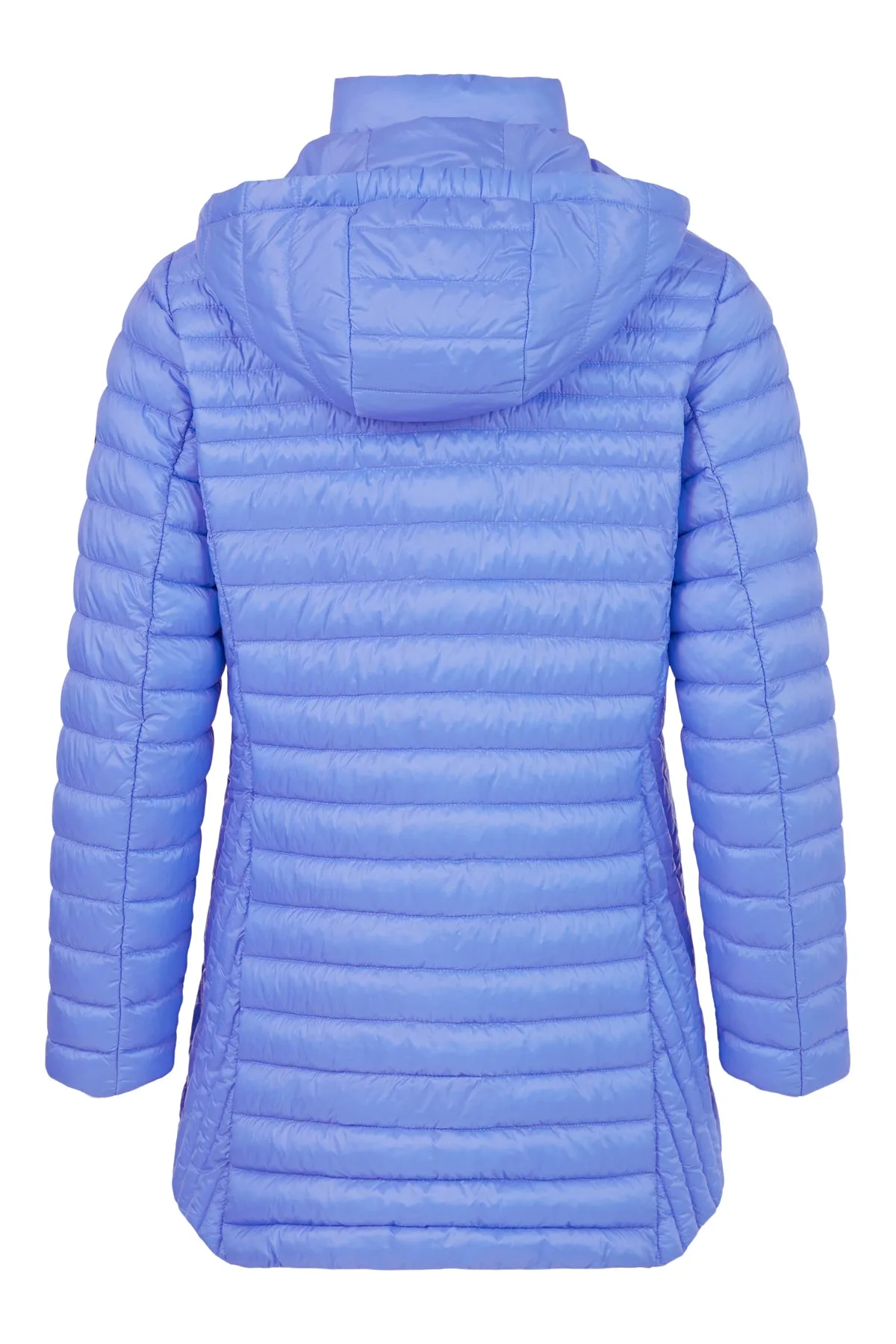 Cobalt Puffer Jacket With Zip Pockets
