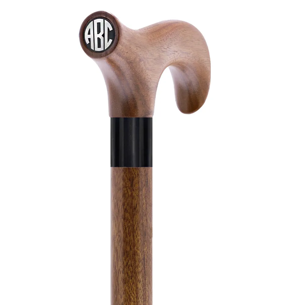 Color Option Wooden Derby Handle Walking Cane with Personalized Engraving Option