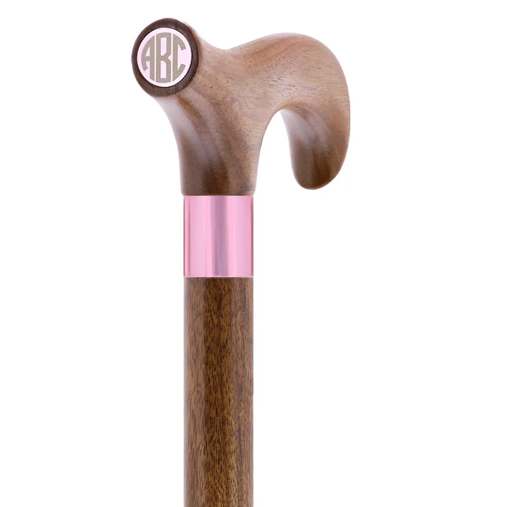 Color Option Wooden Derby Handle Walking Cane with Personalized Engraving Option