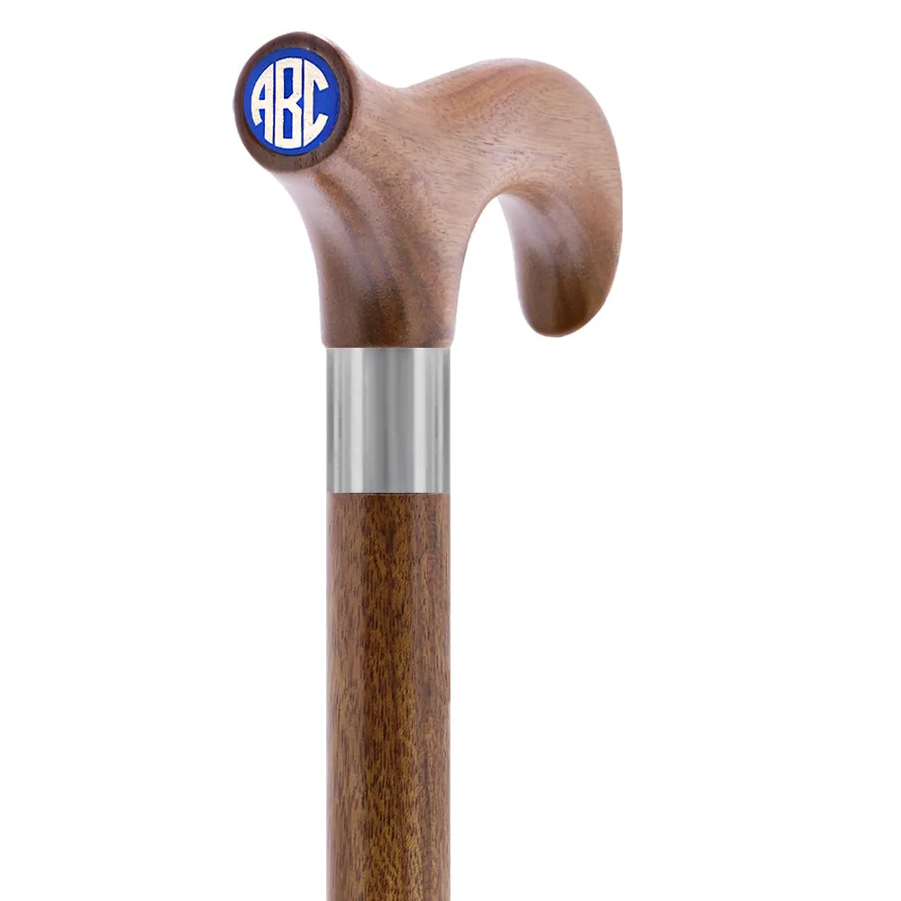 Color Option Wooden Derby Handle Walking Cane with Personalized Engraving Option