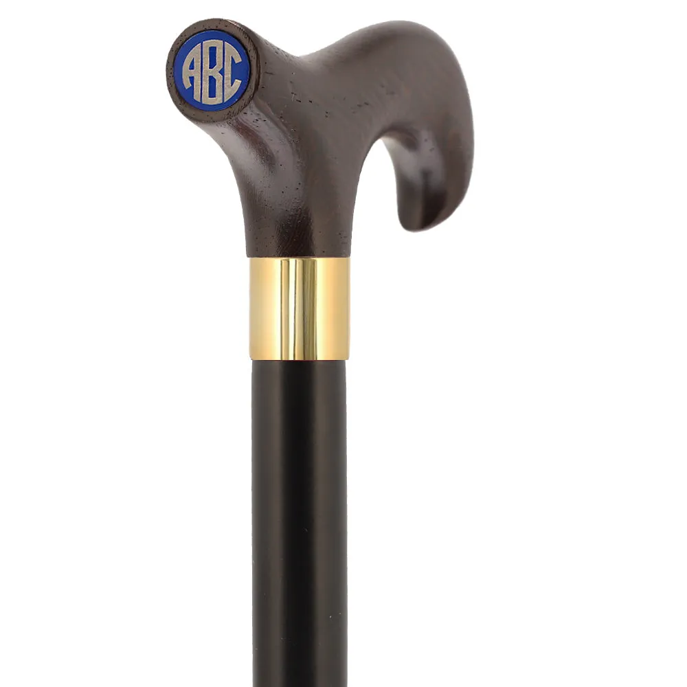 Color Option Wooden Derby Handle Walking Cane with Personalized Engraving Option