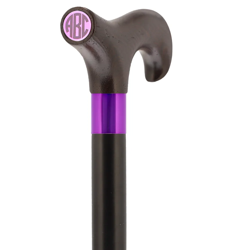 Color Option Wooden Derby Handle Walking Cane with Personalized Engraving Option