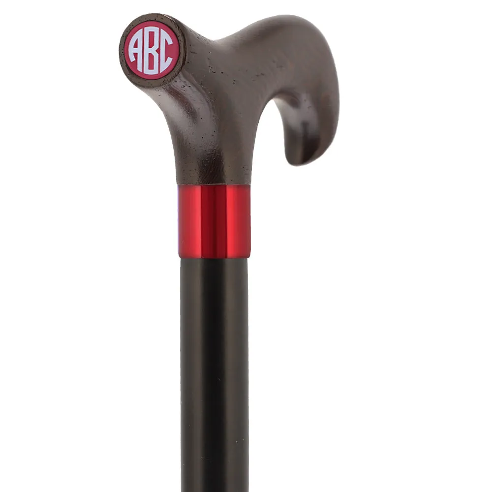 Color Option Wooden Derby Handle Walking Cane with Personalized Engraving Option