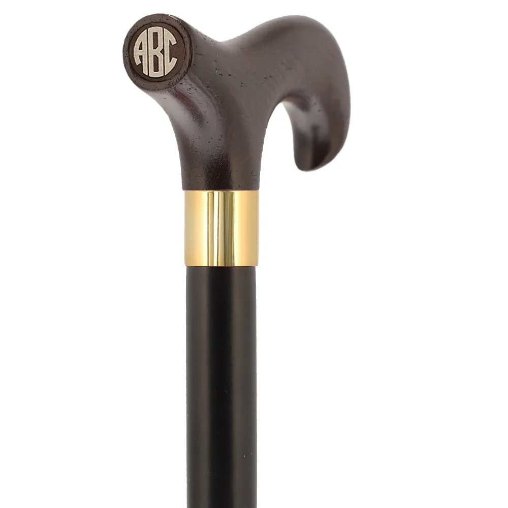 Color Option Wooden Derby Handle Walking Cane with Personalized Engraving Option
