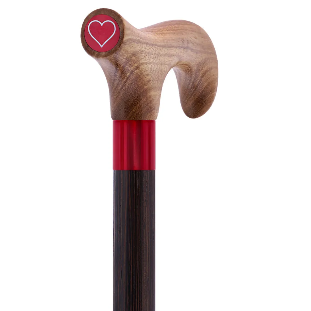Color Option Wooden Derby Handle Walking Cane with Personalized Engraving Option