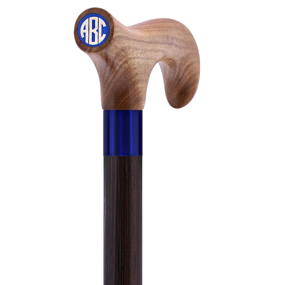 Color Option Wooden Derby Handle Walking Cane with Personalized Engraving Option