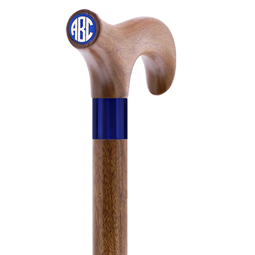 Color Option Wooden Derby Handle Walking Cane with Personalized Engraving Option