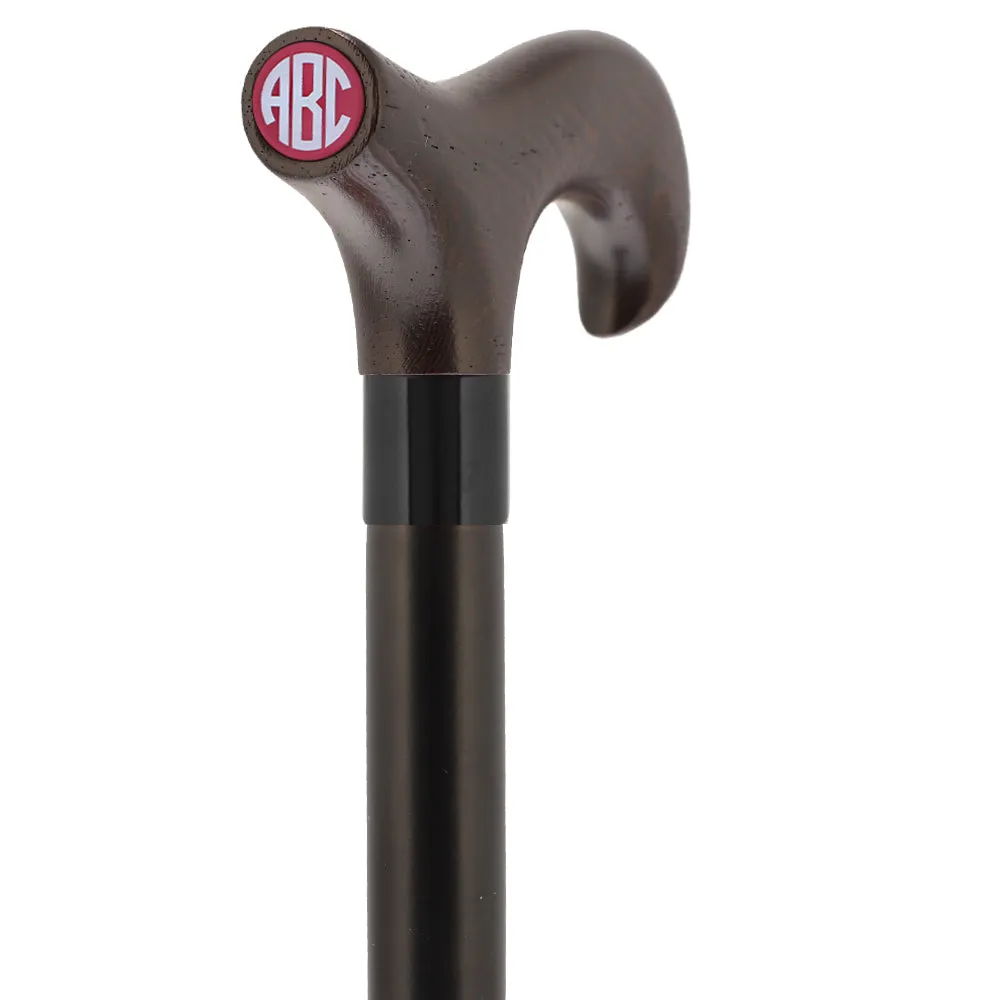 Color Option Wooden Derby Handle Walking Cane with Personalized Engraving Option